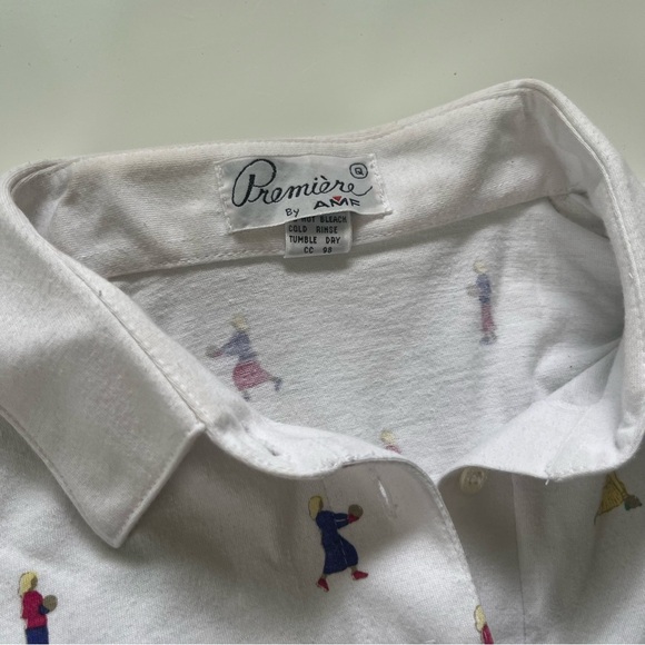 Vintage HTF Women’s Bowling Shirt by AMF 1970’s Mini Bowlers Size Med - Picture 4 of 8